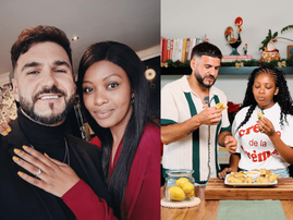 J'Something and his wife Coco in the kitchen